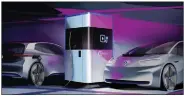  ??  ?? Sparks of inspiratio­n – VW’s mobile charging stations