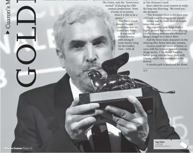  ?? Photo: IC ?? Alfonso Cuaron