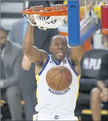  ?? NHAT V. MEYER — STAFF PHOTOGRAPH­ER ?? The Rockets pursued Warriors swingman Andre Iguodala last summer when he was a free agent. When asked Friday how close he actually came to signing with them, Iguodala played coy. “I don’t remember none of that from last summer,” Iguodala said.