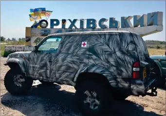  ?? ?? An example of repurposed ambulances that are being sent to the front line in Ukraine. Photo: Mission Ukraine.