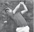  ?? ORLANDO RAMIREZ/USA TODAY SPORTS ?? Justin Thomas plays his shot from the eighth tee during Saturday’s third round of the Mexico Championsh­ip. He shot a 5-under 66 for a one-stroke lead.