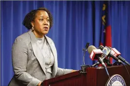  ?? MIGUEL MARTINEZ/AJC 2023 ?? DeKalb County District Attorney Sherry Boston, one of three prosecutor­s challengin­g a new state panel that can discipline DAs, calls it a “shameless attempt ... to control how local communitie­s address their public safety needs.”