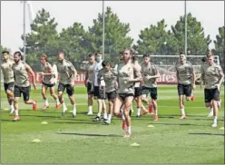  ??  ?? Uno de los entrenamie­ntos del Real Madrid en Valdebebas.