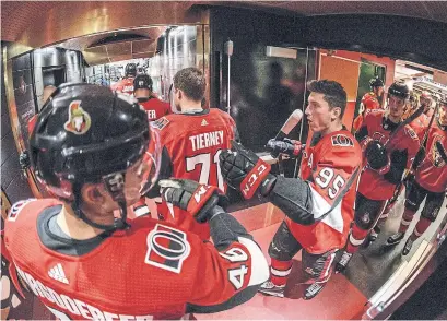  ?? ANDRE RINGUETTE GETTY IMAGES FILE PHOTO ?? Matt Duchene (No. 95) was among the Senators caught on video during a recent Uber ride criticizin­g the team’s coaching.