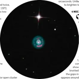  ?? MICHAEL DEGER/CCDGUIDE.COM, CHART BY PETE LAWRENCE ?? Larger scopes will reveal the bright region around the central dying star of planetary nebula NGC 2392