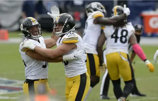  ?? Associated Press ?? Alex Highsmith, left, is a promising young player and T.J. Watt, the other starter at outside linebacker, is one of the NFL’s best.