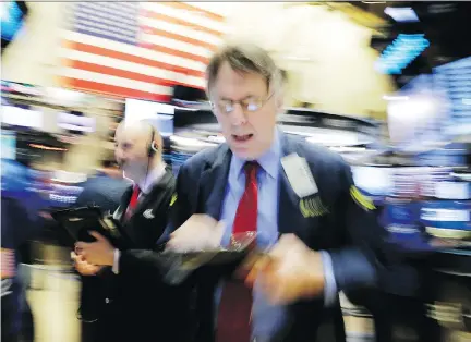  ?? MARK LENNIHAN/ THE ASSOCIATED PRESS ?? Stock markets have been in a slump so far this year after a lacklustre 2015. Several factors have kept investors in a selling mood, including falling crude oil prices, waning growth in major economies and the prospect of Federal Reserve rate hikes.