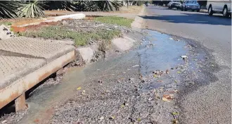  ??  ?? SEWERAGE is spilling out onto the streets of Rustenburg and also into the town’s water sources and rivers.
| SUPPLIED