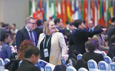  ?? ZOU HONG / CHINA DAILY ?? Participan­ts from all over the world attend the 4th World Internet Conference in Wuzhen, Zhejiang province.