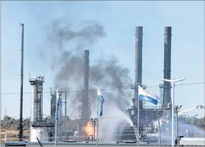  ?? CP PHOTO ?? Flame and smoke erupts from the Irving Oil refinery in Saint John, N.B., Monday.