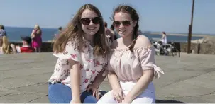  ??  ?? Enjoying the sunshine in Strandhill.