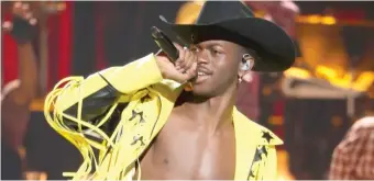  ?? JEAN-BAPTISTE LACROIX/AFP/GETTY IMAGES ?? Lil Nas X performs during the 2019 BET awards on June 23 in Los Angeles.