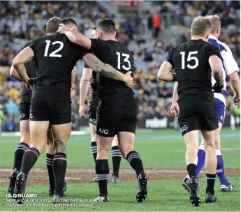  ??  ?? OLD GUARD SBW and Ryan Crotty could yet be the All Blacks preferred midfield pairing in World Cup year.