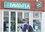  ?? PAUL CHIASSON THE CANADIAN PRESS ?? DavidsTea says the closing of 124 stores in Canada and the U.S. will help create a stronger business model for the future.
