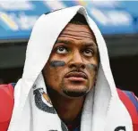  ?? Godofredo A. Vásquez / Staff photograph­er ?? Deshaun Watson is “going to be a Houston Texan,” coach David Culley says.