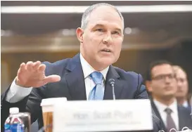  ?? SAUL LOEB/AFP ?? Director de la EPA, Scott Pruitt, niega como Trump el cambio climático.