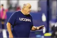  ?? UConn Athletics ?? Former UConn soccer coach Ray Reid retired in December after 33 years as a college coach.