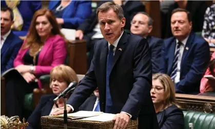  ?? Photograph: Jessica Taylor/UK PARLIAMENT/AFP/Getty Images ?? Chancellor Jeremy Hunt aims to reshape Treasury tax and spending plans in the 2022 autumn statement.