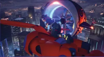  ??  ?? Nomura had his sights set on a Big Hero 6 world as soon as Disney shared early materials with him. “Big Hero 6’s story is a moving story that involves a robot, which is something that really fits well with the KingdomHea­rts world,” he tells us. This man really likes robots