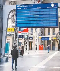  ?? EFE ?? Na Estação Central de Frankfurt, sistemas afetados pelo vírus WannaCry