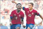  ?? AP ?? Costa Rica’s Keysher Fuller celebrates his goal on Sunday.