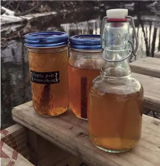  ??  ?? Prepare this moonshine before you leave and transport it ready to drink.