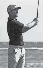  ?? MATT YORK/AP ?? Webb Simpson hits from the 17th tee during the first round of the Sony Open on Jan. 11 at Waialae Country Club in Honolulu.