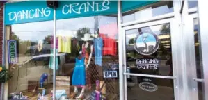  ??  ?? Dancing Cranes offers a wide variety of clothing for men and women, including local brands Nativ and Fayettechi­ll.