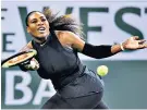  ??  ?? Back in the groove: Serena Williams returned with a victory at Indian Wells