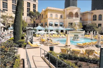  ?? K.M. Cannon Las Vegas Review-journal @Kmcannonph­oto ?? The new Cypress pool, part of $12 million in upgrades to Bellagio’s pool complex.
