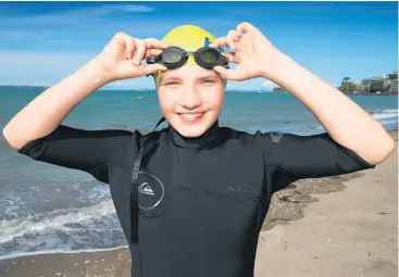  ?? Picture / Doug Sherring ?? Alexey Blinov, 12, is the youngest competitor in today’s Harbour Crossing.