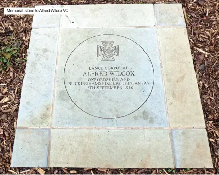  ?? ?? Memorial stone to Alfred Wilcox VC