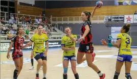  ?? (Photo PQR/Le Dauphiné) ?? A l’image de son équipe, Marija Janjic (joueuse du match avec neuf buts) a bouclé sa saison sur une bonne note.