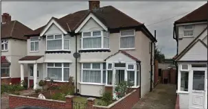  ??  ?? Suburban: Sarao’s parents’ Hounslow home, where his business is registered