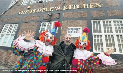  ??  ?? Friends of The People’s Kitchen enjoy the New Year coffee morning