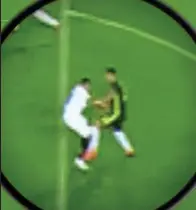  ??  ?? Clash: Ronaldo seems to kick out at Murillo