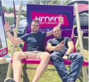  ?? ?? kmfm presenter Rob Wills and producer Marc Bakos