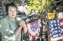  ?? JEFF SCHEID/LAS VEGAS REVIEW-JOURNAL FOLLOW @JLSCHEID ?? Carol Bundy, wife of Nevada rancher Cliven Bundy, stands in May near the family home at the Bundy Ranch in Bunkervill­e.