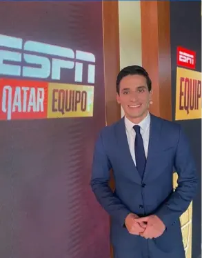  ?? INSTAGRAM ?? En noviembre y diciembre del 2022, Daniel Murillo realizó un trabajo especial para ESPN en el marco del mundial de Catar.