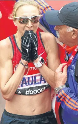  ?? Picture: Getty. ?? Paul Radcliffe has mentioned the possibilit­y of suing if she is stripped of her world marathon record.