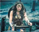  ?? CLAY ENOS/DC COMICS AND WARNER BROS. ?? Gal Gadot’s ‘‘ Wonder Woman’’ is the first superhero film in a decade to feature a woman.