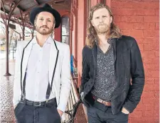  ?? ?? The Lumineers, Jeremiah Fraites and Wesley Schultz, alongside producer Simone Felice, decided to try to keep things spontaneou­s and unfussy in the hopes of capturing a “vibe” for their new album.
DANNY CLINCH