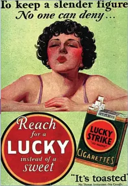  ??  ?? Slimming aid? An early 1930s advert aimed at women