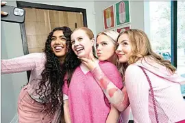  ?? JOJO WHILDEN / PARAMOUNT PICTURES ?? This image released by Paramount Pictures shows Avantika, from left, Angourie Rice, Renee Rapp and Bebe Wood in a scene from “Mean Girls.”