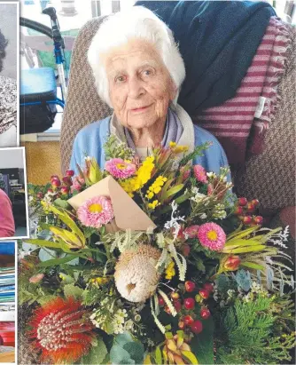  ?? Pictures: Supplied ?? Enid Hamilton over the years and celebratin­g her 100th birthday.