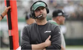  ??  ?? New York Jets head coach Adam Gase has looked out of his depth for most of the season. Photograph: Bill Kostroun/AP