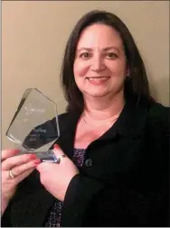  ?? Photo submitted ?? Cindy Ruffing, director of human resources at Northwest Health Physicians’ Specialty Hospital and Siloam Springs Regional Hospital, recently received the HR Profession­al of the Year Award from Northwest Arkansas Human Resources Associatio­n (NOARK).