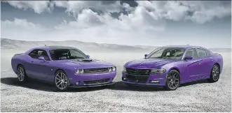  ?? DODGE ?? Dodge is going Plum Crazy with its 2016 Challenger and Charger.