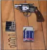  ??  ?? Police say they seized a bag with more than 31 grams of fentanyl, left, and a revolver, above, from a Morin Heights apartment this week.