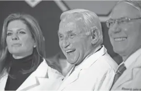  ?? FRED SQUILLANTE/COLUMBUS DISPATCH ?? Abigail, left, and Leslie Wexner have left the L Brands board. Here, the high-profile couple is shown at the naming of the Wexner Medical Center at Ohio State University.